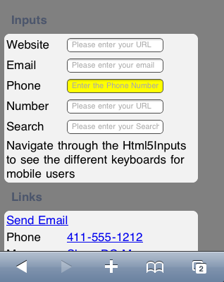 Place Holder Text on mobile Safari - iPhone